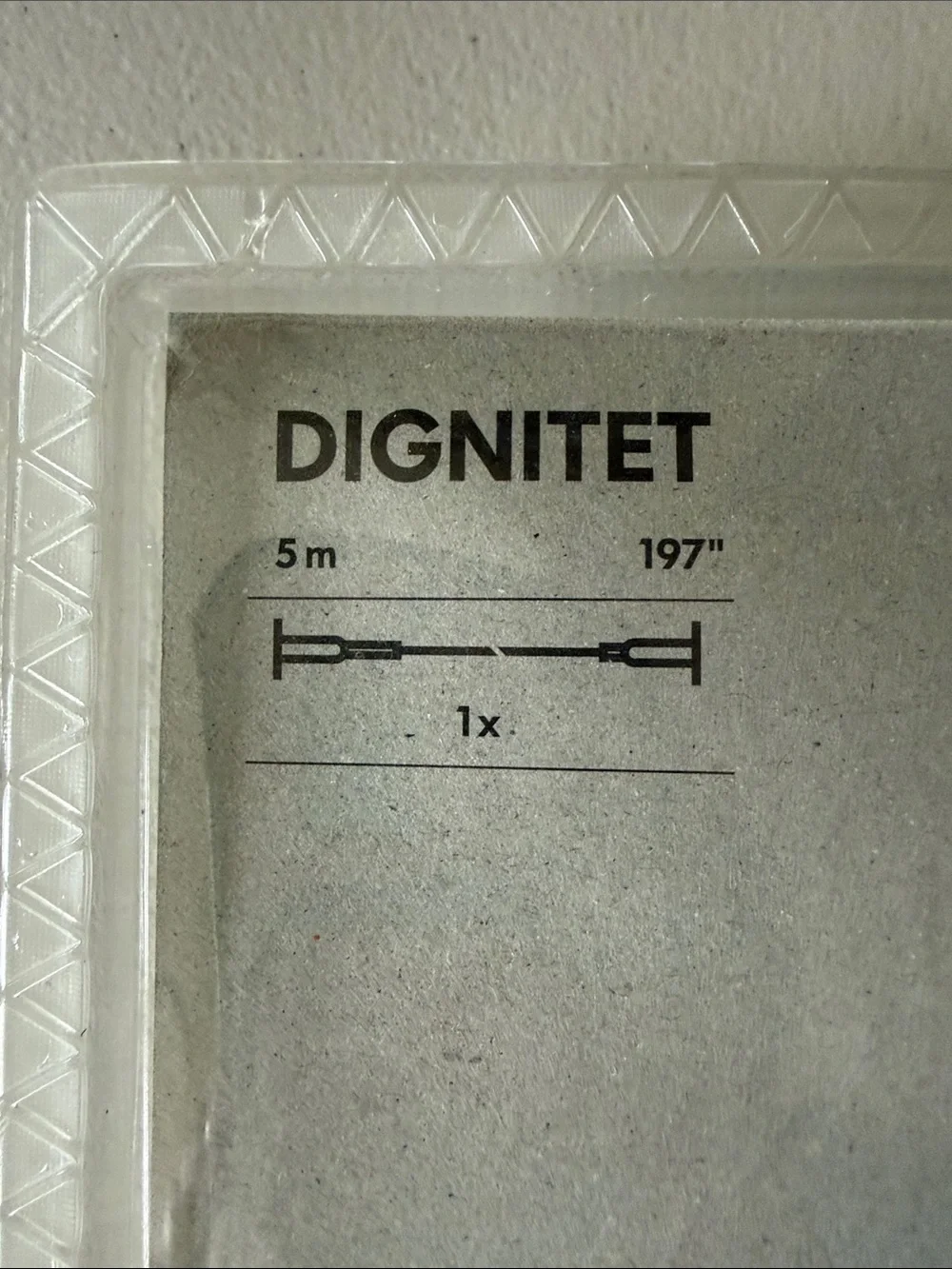 IKEA DIGNITET Wire Curtain Hanging Kit in Silver (2-pack) with 24 RIKTIG clips